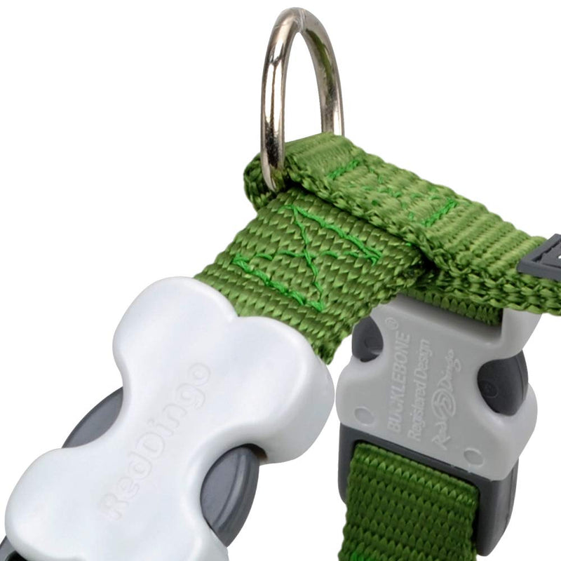 Red Dingo Plain Green Dog Harness 20mm x (Neck: 36-59cm / Body 45-66cm), M - PawsPlanet Australia