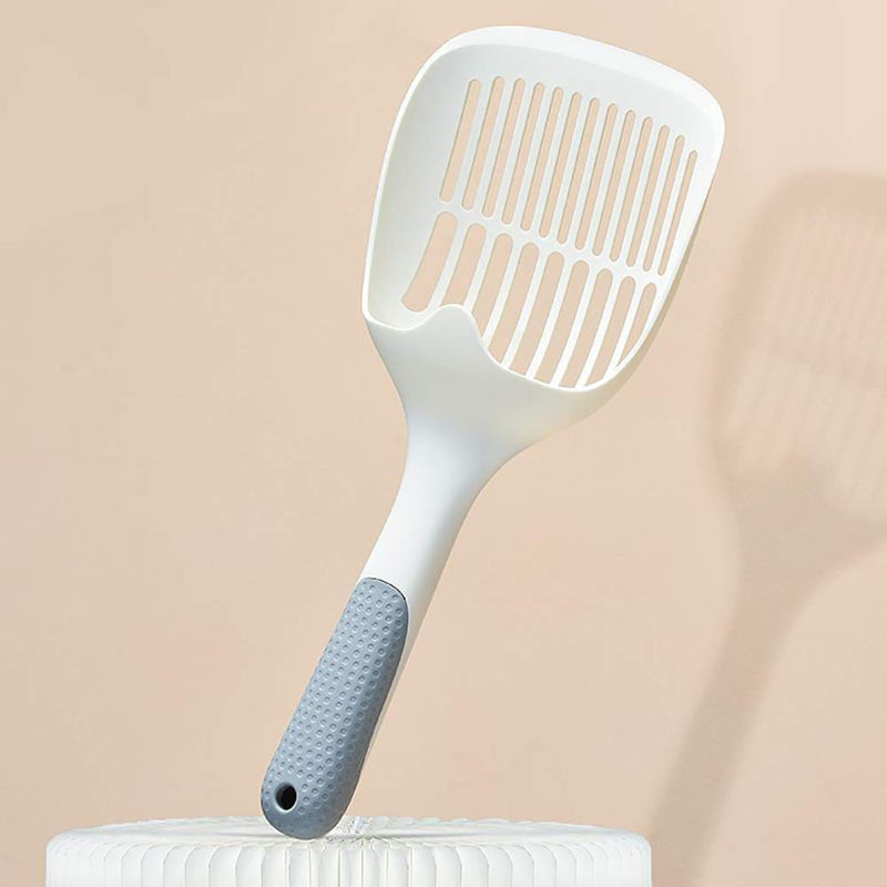 Cat Litter Scoop, Premium Cat Litter Scoop, Made of Durable PP Plastic with Comfortable Handle, Quick Sieve for Cat Pets, Poop Scoop (White/Grey) - PawsPlanet Australia