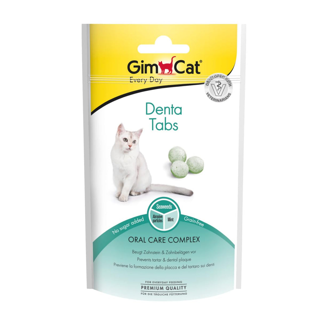 GimCat Denta Tabs - Functional cat snack supports dental care - pack of 8 (8 x 40 g) - PawsPlanet Australia