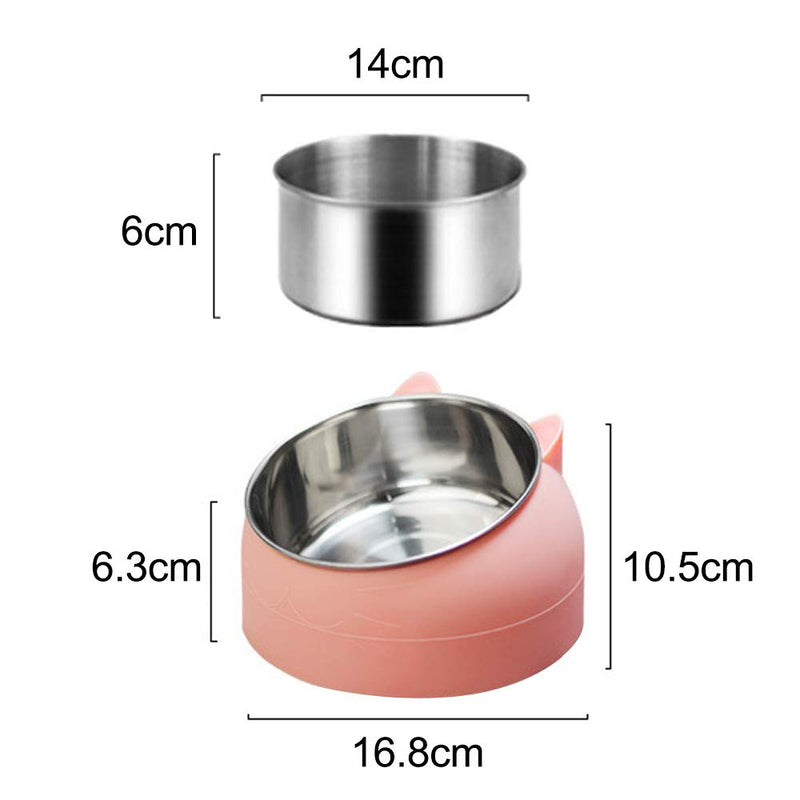 TaimeiMao Stainless Steel Bowl cat bowls,cat feeding bowl,Multi-purpose Pet Feeding Bowl,Cat Water Bowl,Pet Bowl,Tilted Pet Feeding Bowl (Schwarz) Schwarz - PawsPlanet Australia