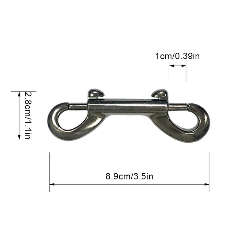 [Australia] - Shuxy Snap Hooks Double Ended Bolt Snaps Trigger Snaps Clasp Buckle Trigger Clip Best Spring Pet Buckle Key Chain for Linking Dog Leash Collar Handmade Crafts Project, Plating and Oil Seal, 5PCS Black 
