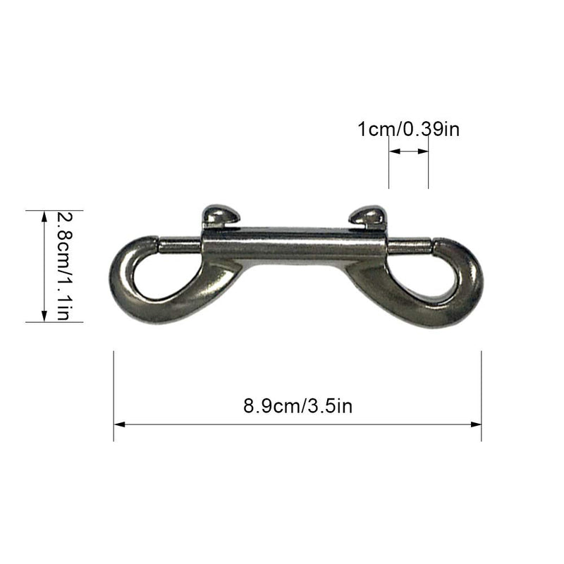 [Australia] - Shuxy Snap Hooks Double Ended Bolt Snaps Trigger Snaps Clasp Buckle Trigger Clip Best Spring Pet Buckle Key Chain for Linking Dog Leash Collar Handmade Crafts Project, Plating and Oil Seal, 2PCS Black 