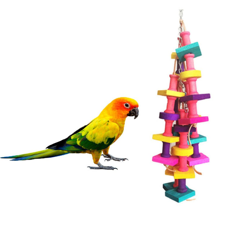 [Australia] - Keersi Natural Wood Bird Chew Toy for Medium Large Parrot Conure Macaw African Grey Amazon Cockatoo Amazon Budgies Parakeet Cockatiel Lovebird Finch Cage 