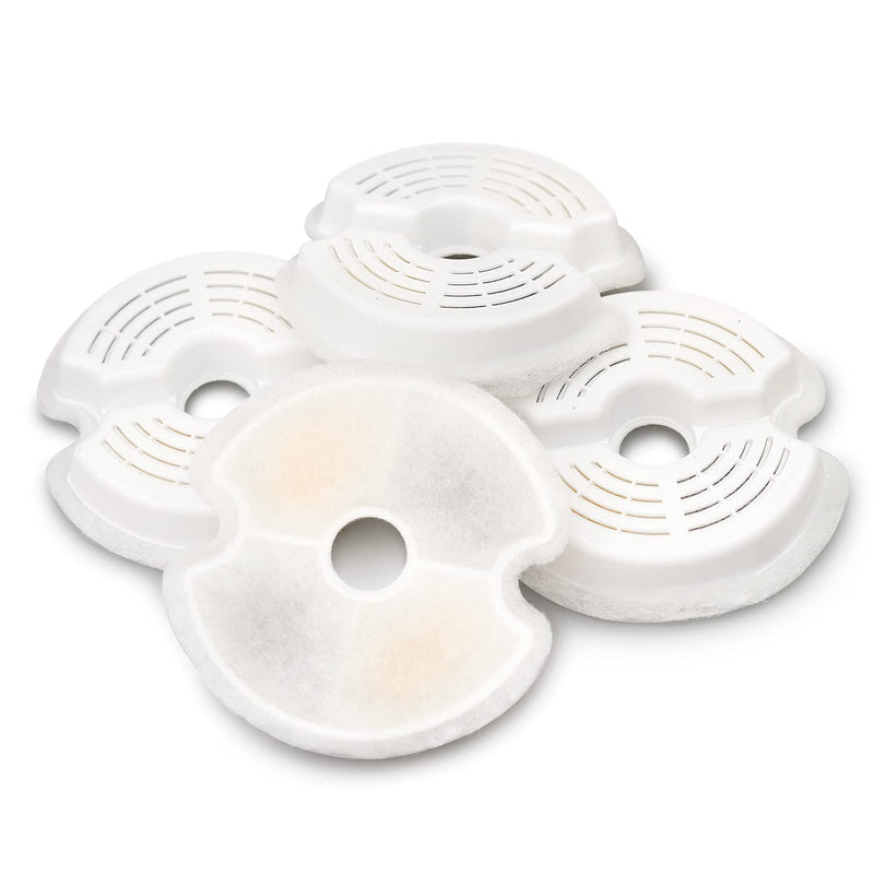 NautyPaws Cat Water Fountain Filters, 8 Packs Replacement Carbon Filters for Automatic Pet Water Fountain, Stainless Steel Cat Water Fountain - PawsPlanet Australia