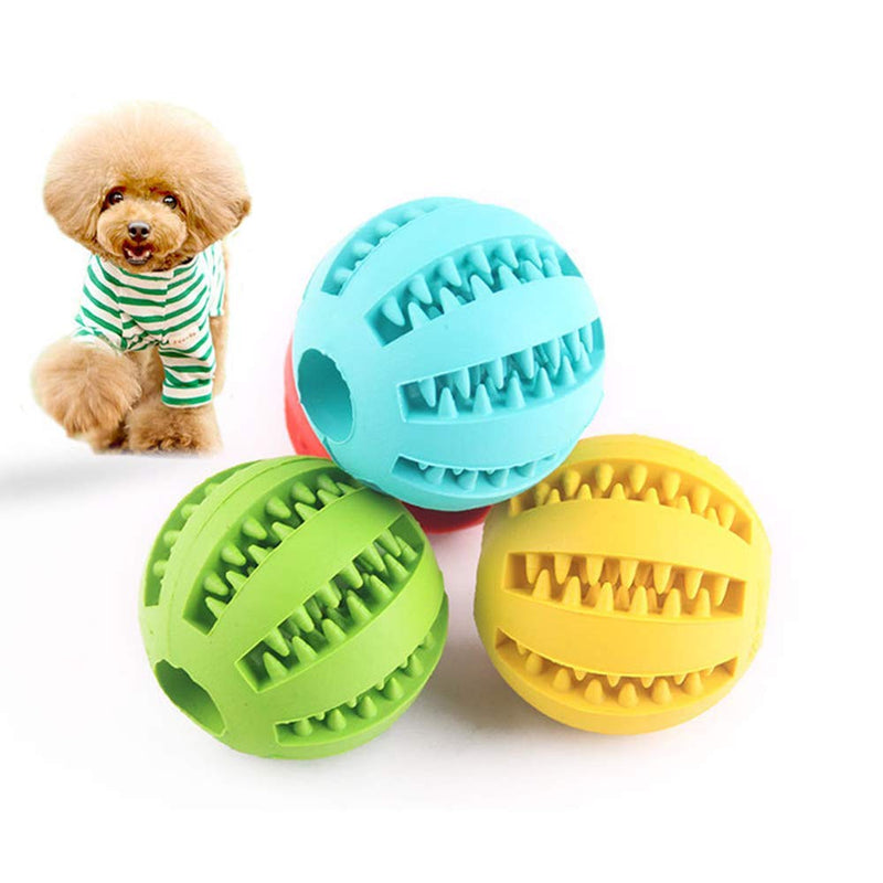 dingdang Interactive Dog Cat Pet Molar Treat Toy Ball for Tooth Cleaning,Bite Resistant Rubber Chew Ball IQ Training Ball Puzzle Toys for Pet Dogs Puppy Cat (5 cm, Red) 5 cm - PawsPlanet Australia