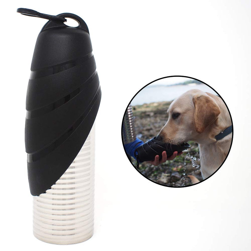 [Australia] - Fuzzy Puppy Pet Products Portable Ribbed Two-Piece Detachable Water Bottle 