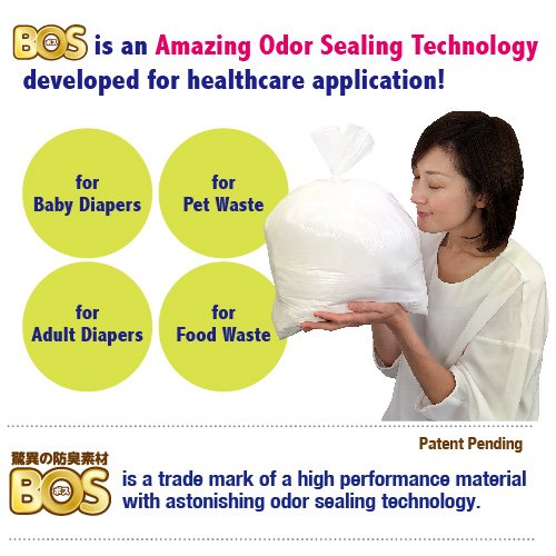 [Australia] - BOS Amazing Odor Sealing Disposable Bags for Diapers, Cat Litter or Any Sanitary Product Disposal- Durable and Unscented (50 Bags) [Size: XL, Color: White] 