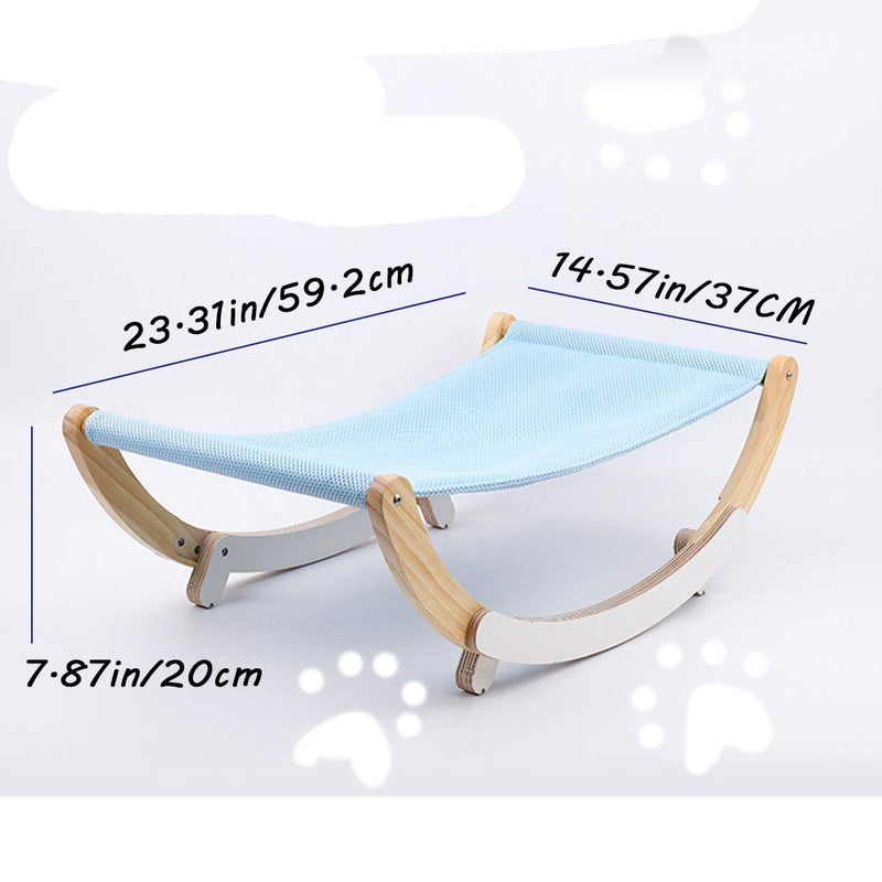 JAYLINNA 2 in 1 Cat Bed for Indoor Cats Flexible Cat Hammock for Kittens Cosy Cat Rocking Bed Blue - PawsPlanet Australia