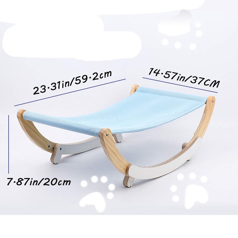 LisLtant Cat Bed for Indoor Cats Swaying Cat Hammock Perch for Kitten Blue - PawsPlanet Australia