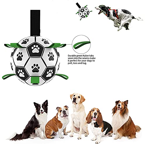 Healthman Dog Toy Balls with Straps, Interactive Dog Toy and Fun Dog Football for Water, Garden & Outdoor (Medium) Medium - PawsPlanet Australia