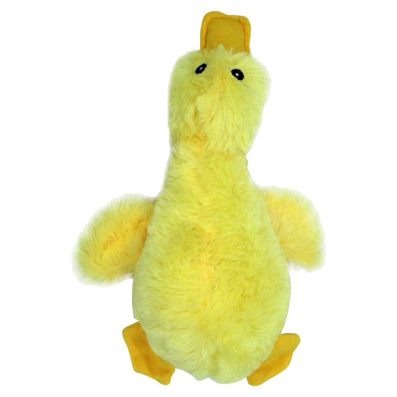 [Australia] - EXPAWLORER Pet Plush Squeaky Dog Toy Cute Duck Interactive Filler Chew Toys for Dogs Yellow 