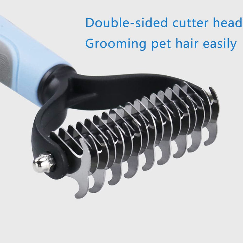 peiyee dog brush undercoat brush for pet grooming Double-sided coat brush for small to large dogs and cats - PawsPlanet Australia