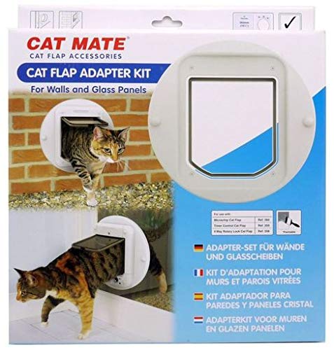 [Australia] - Cat Mate Cat Door Adapter Kit for Walls and Glass Panels - White 