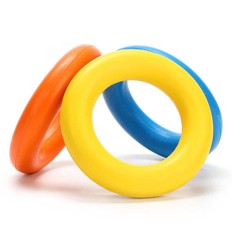 UEETEK Durable And Natural Rubber Dog Biting Toy Ring Pet Chew Clean Teeth Toy (Orange) - PawsPlanet Australia