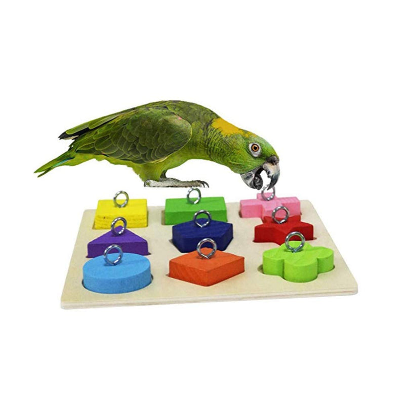 Balacoo Parrot Toys Attractive Training Interactive Educational Toy Parrot Wood Block Pet Supplies Bird Playing Toy for Parrots Birds - PawsPlanet Australia