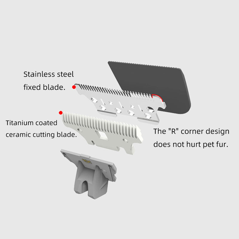 shernbao Pet Mini Trimmer, USB Rechargeable Cordless Electric Quiet Washable Trimmer for Dogs Cats Animals, with Detachable Blade - PawsPlanet Australia