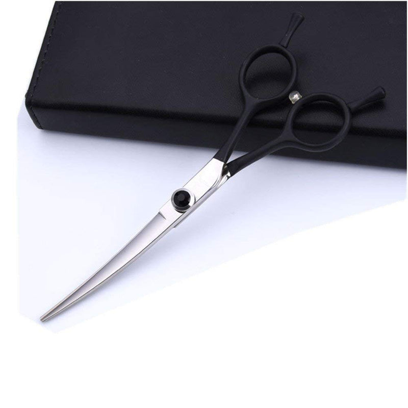 Moontay 6 inch/ 6.5 inch/7 inch Black Professional Pet Hair Grooming Upward Curved Scissors/Shears for Left Handed and Right Handed Pet Groomer (7 inch) 7 inch - PawsPlanet Australia