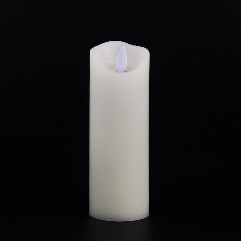 Pandaing Set of 2 Battery-Powered Classic Pillar Real Wax Flameless LED Candles with Timer & 10-Key Remote Control, Ivory Color 2.15 Inches in Diameter - PawsPlanet Australia