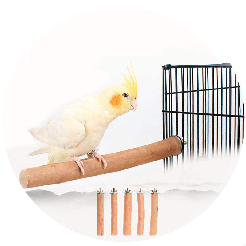 ZOHOKO Bird Cage Perch Set 5, Bird Stand Natural Wood Perch for Budgies Cockatiels Lovebirds Small Parakeets Parrotlets - PawsPlanet Australia