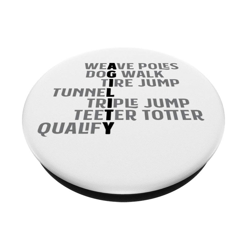 Agility Obstacles Acrostic Poem for Dog Agility Handler PopSockets PopGrip: Swappable Grip for Phones & Tablets Black - PawsPlanet Australia