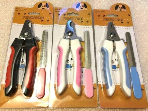 EMK Sports Pet Dog Cat Nail paw Claw Clippers scissors Trimmer, Pet Grooming Nail File Kit (Blue) Blue - PawsPlanet Australia