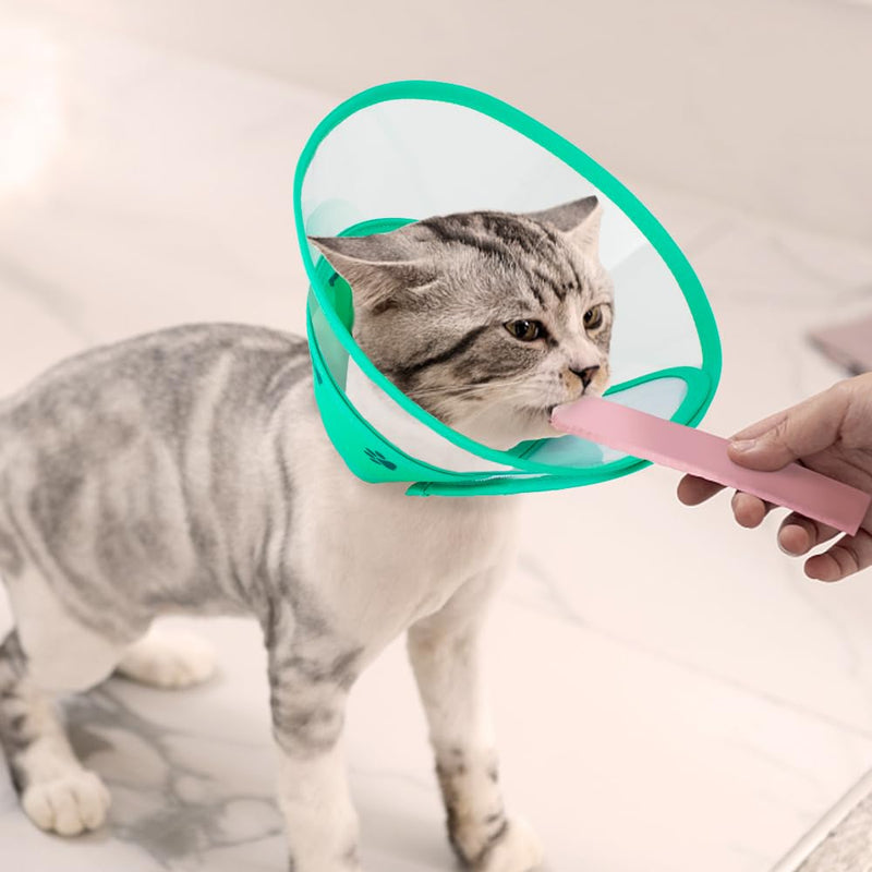 AWOOF Cat Neck Collar, Adjustable 16.5-23.8cm Cat Elisabethan Collar for Recovery, Pet Cone Collar for After Surgery, Comfortable Lightweight Plastic Collar for Cats, Small Dogs - PawsPlanet Australia