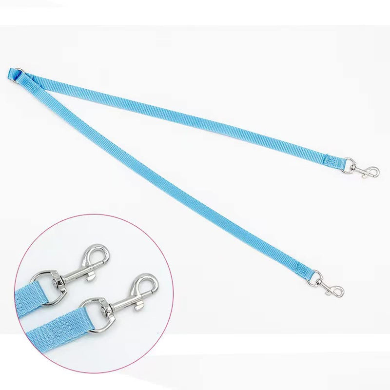 Dog Lead Double Lead for 2 Dogs, Dog Lead Double Lead for Small Dogs, Pet Trainer Lead No Tangle Double Dog Double Splitter Lead Walking Trainer Lead for Two Dogs (Blue) - PawsPlanet Australia