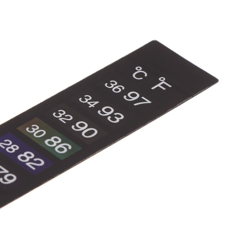 Thermometer Strip,Stick-on Thermometer,10 Pcs Dual Scale Digital Aquarium Fish Tank Thermometer Temperature Sticker Stick-On Change Color Temperature Sticker for Wine Beer Home Brew Aquarium Fish Tank - PawsPlanet Australia