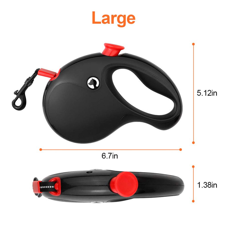 Minishark Retractable Dog Lead,5M Extendable Dog Leash for Small Medium Large Dogs up to 66lbs, for Outdoor Walking Running Training - PawsPlanet Australia