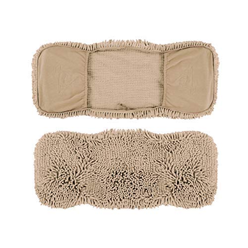 Tuff Pupper Large Dog Shammy Towel | Ultra Absorbent | Durable 35 x 15 Size for Dogs of All Breeds | Quick Drying Chenille Fabric | Designed for Indoor and Outdoor Use | Machine Washable X-Large (Pack of 1) Beige - PawsPlanet Australia