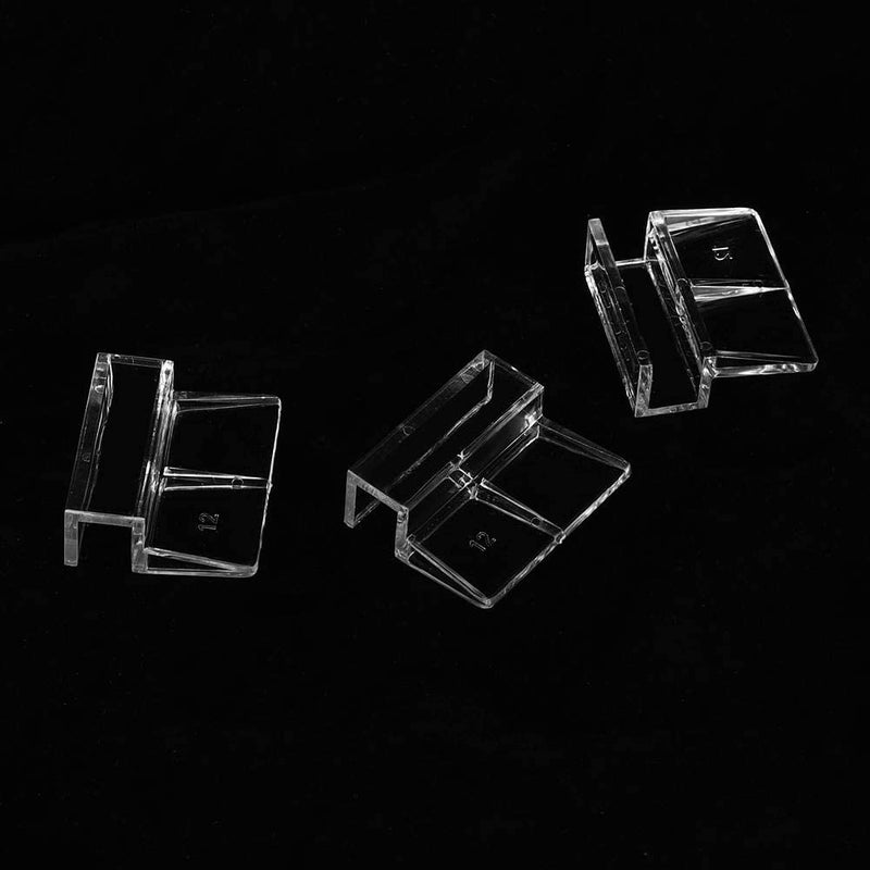 20Pcs Aquarium Glass Cover Clip Acrylic Universal Lid Clips for Rimless Aquariums Clear Color Acrylic Aquarium Glass Cover Holder 5mm - PawsPlanet Australia