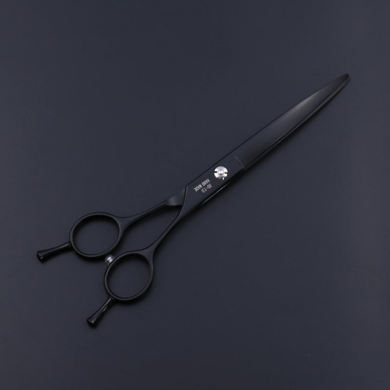 Purple Dragon 7.0/8.0 inch Professional Dog Grooming Hair Cutting Scissor &Curved Scissor&Chunker Shear Kit with Bag - for Pet Groomer or Family DIY Pet Use 7.0 inch Black - PawsPlanet Australia