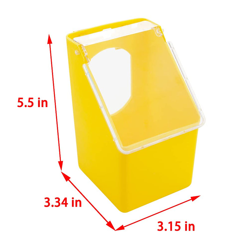 2 Pcs Pigeon Plastic Feeder, Bird Food Feeding Hanging Box for Bird Poultry Pigeon Parrot Parakeet Budgie Cage (One Hole) - PawsPlanet Australia