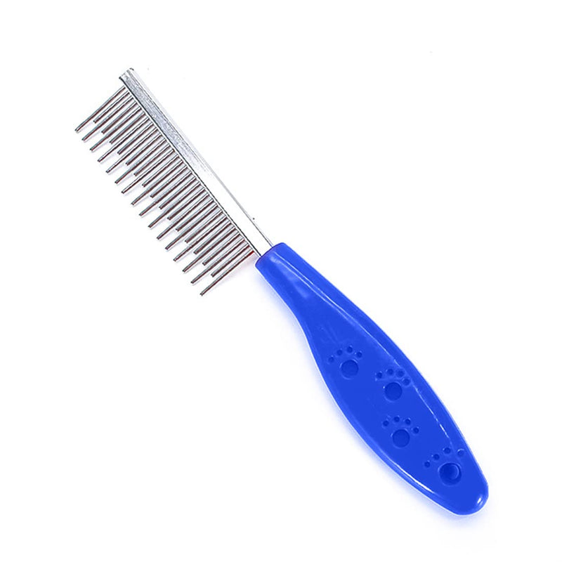 1 piece cat comb, dog comb, pet comb, dog or cat grooming comb made of stainless steel, pet brush for pet hair care for medium and long hair (blue) - PawsPlanet Australia