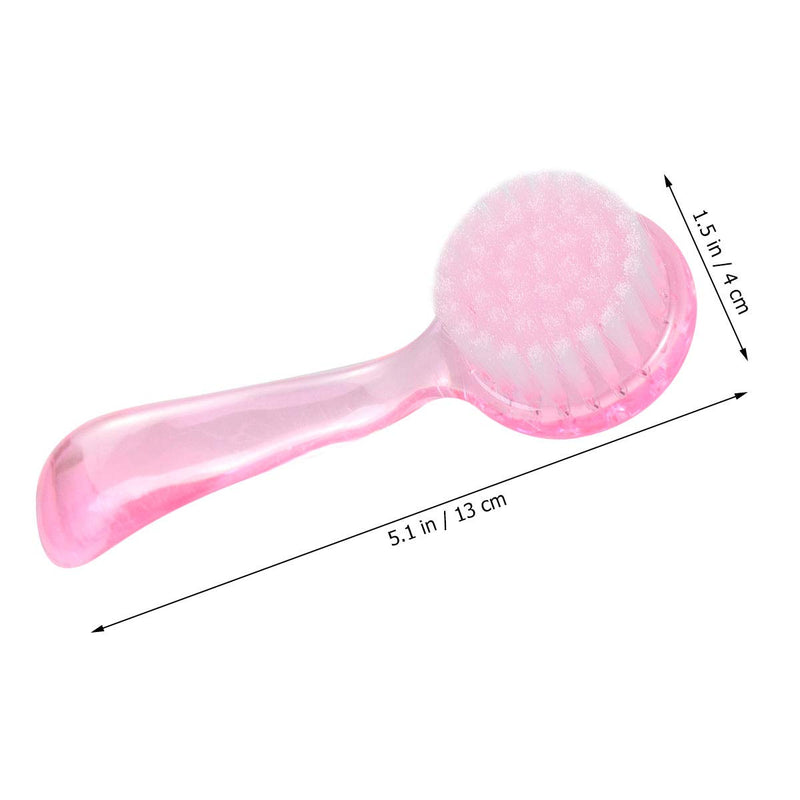 POPETPOP 2PCS Small Animals Bathing Brush, Round Head Cleaning Bath Brush with Lid, Artifact Super Soft Handmade Cleansing Brush, Washing Face Grooming Brush for Small Pets - Pink - PawsPlanet Australia