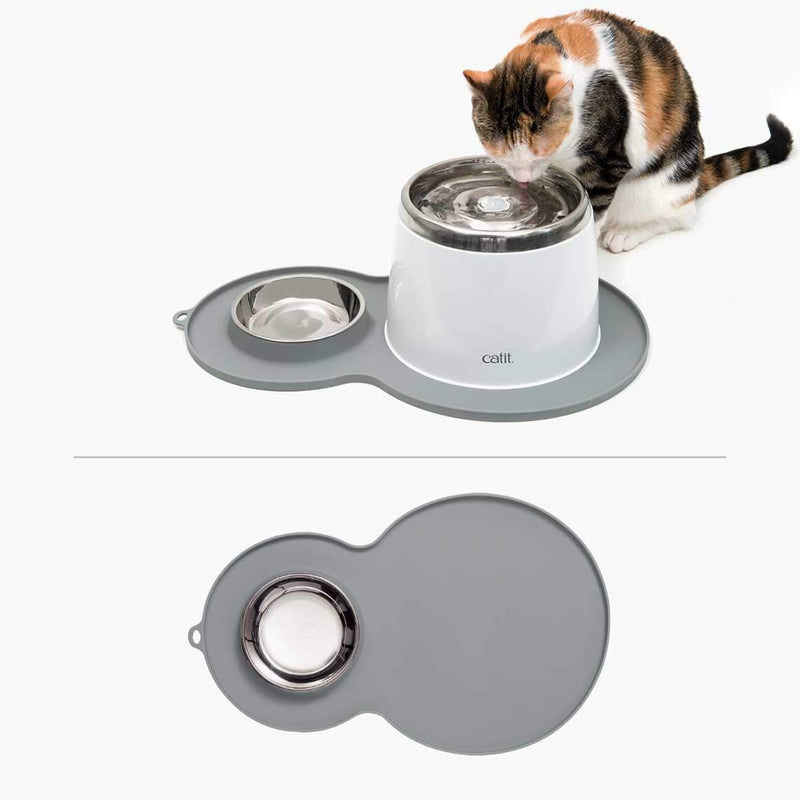 Catit Peanut Placemat, Medium, Grey - PawsPlanet Australia