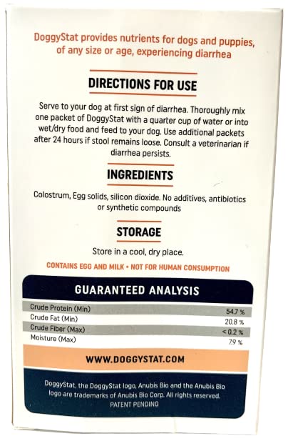 DoggyStat Dog Anti Diarrhea Supplement - Vet Tested, Fast-Acting Supplement That Relieves Diarrhea - All Natural Probiotic-Like Food, Safe for Puppies - 3 uses per Box - 2 Pack - PawsPlanet Australia