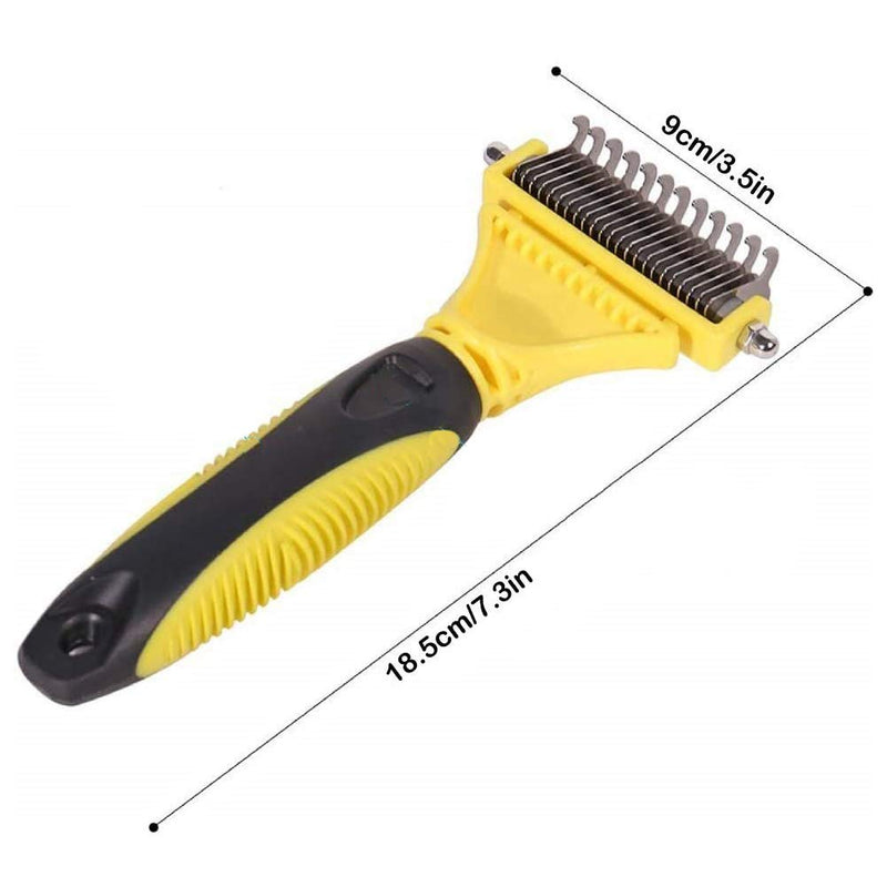 zfdg Pet Undercoat Rake, Dog Dematting Comb Tool, Pet Grooming Comb, Dog Combs for Grooming, Pet Grooming Comb Brush, for Removes Easy Knots Mats and Tangled Hair for Pet Dogs and Cats - PawsPlanet Australia