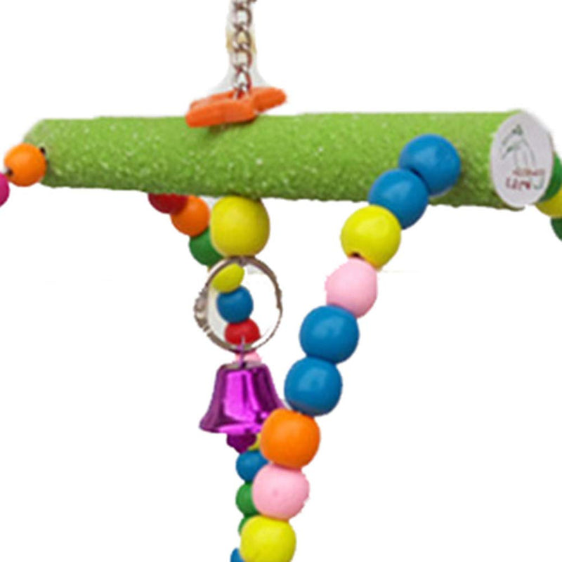 [Australia] - Keersi Small Medium Bird Swing Toy for for Pet Parrot Parakeet Cockatiel Conure Cockatoo African Grey Macaw Eclectus Amazon Lovebird Finch Canary Budgie Cage Wood Perch Stand 