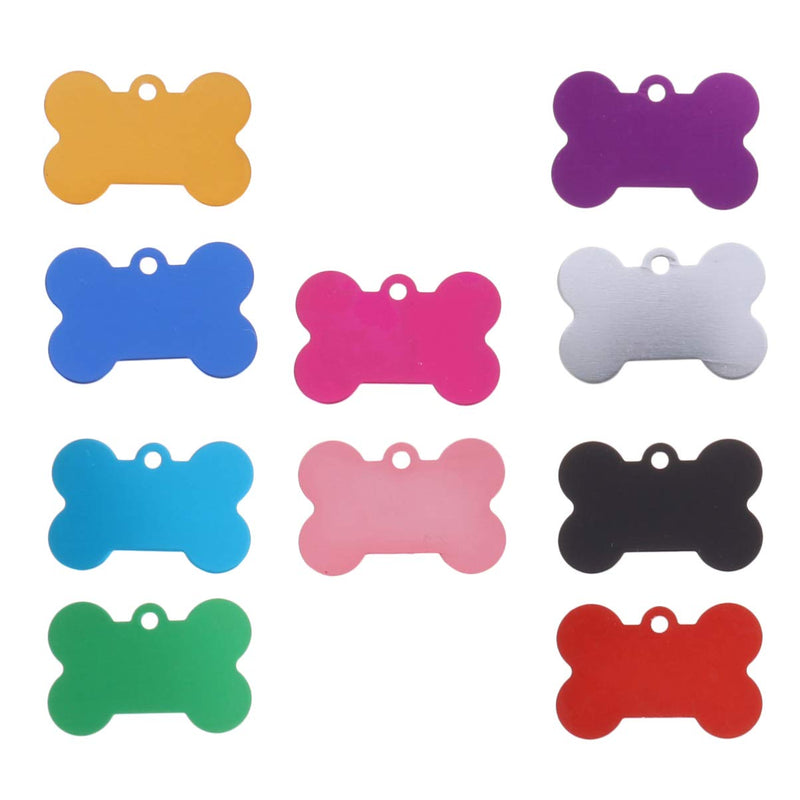 20pcs Puppy Collars Puppy Tag Number Tags Puppy Collars Small Dog Tag Blank Bone Shape Pet ID Dog Tag Blanks Name Tags Custom Dog Tags The Dog ID Card 20pcs yellow - PawsPlanet Australia