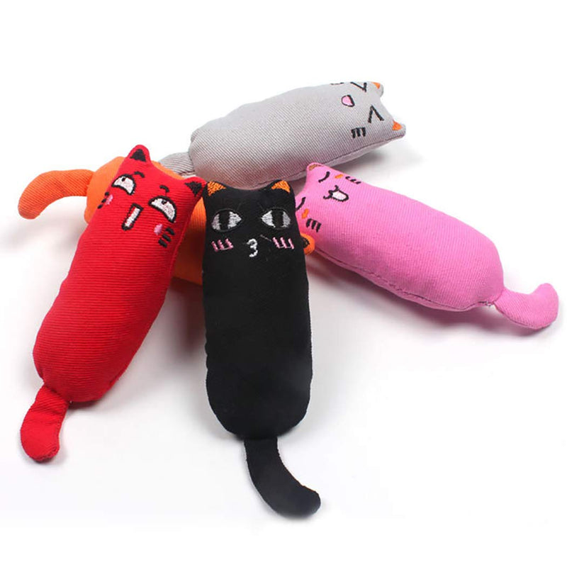 Legendog 5Pcs Catnip Toy, Cat Chew Toy Bite Resistant Catnip Toys for Cats,Catnip Filled Cartoon Mice Cat Teething Chew Toy Multicolor - PawsPlanet Australia