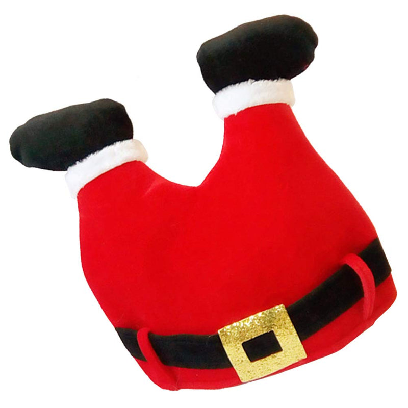 Christmas hats adults hat tree for down upside de navidad trees santa- Funny Novelty Red Pants Christmas Hat Santa Claus Legs Cap Xmas Hat Party Decoration Party Supplies - PawsPlanet Australia
