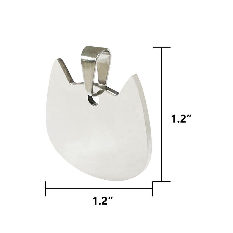 5 Pack Cat Head Pet ID Tags Cat Name Blanks Stainless Steeel Blank Stamping Tags with Hole Collar Tags Metal Kitty Charms Necklace Bracelet Disc DIY Pendants, Gold - PawsPlanet Australia
