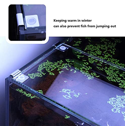 LEILIN 4Pcs Tank Glass Cover Clips Fish Tank Lid Holder Support, Stainless Steel Glass Cover Support Frame, Prevent Fish from Jumping Out, Keep Warm in Winter 3mm - PawsPlanet Australia