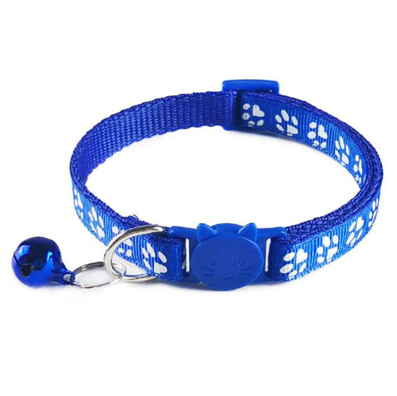 Tafeiya 3x Cat Collars Safety Collar With Quick Release Break Away Buckle and Bell, Adjustable Cute Kitten Collar Suitable for all Domestic Cats (Blue/Blue/Blue) - PawsPlanet Australia