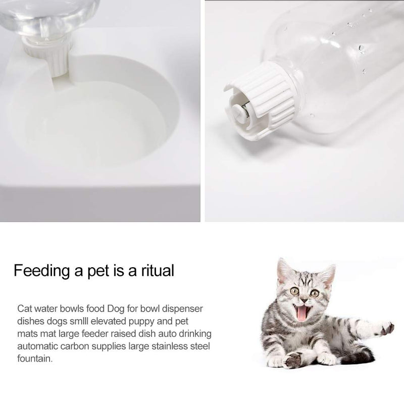 Rooroopet Cat Automatic Water and Food Bowls,Tilted Gravity Cat Food Bowl Water Food Bowl Double 0-15°Adjustable Tilted Water and Food Bowl Set,Raised Pet Bowl , for Cats and Small Dogs - PawsPlanet Australia