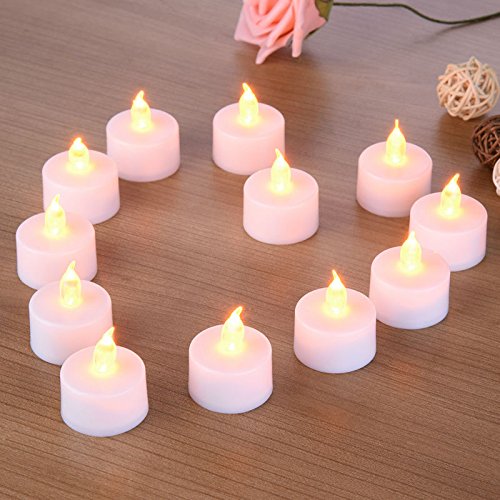 Flameless LED Tea Light Mini Candles, Battery Powered Small Fake Candles Wedding Decorations, Pack of 12 - PawsPlanet Australia