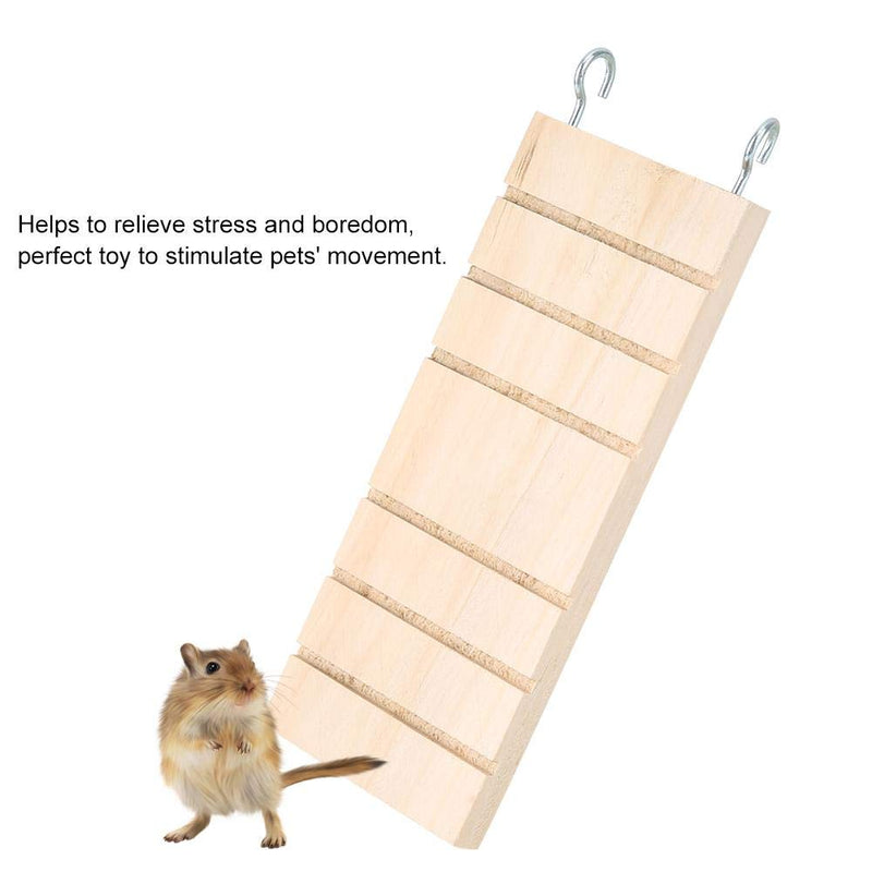 Pet Wooden Ladder Hamster Bird Stand Platform Toy,Golden Bears Cage Wood Bridge Install in Platform Perch for Syrian Hamster Hedgehog Gerbils Chinchillas Squirrels Guinea Pigs - PawsPlanet Australia
