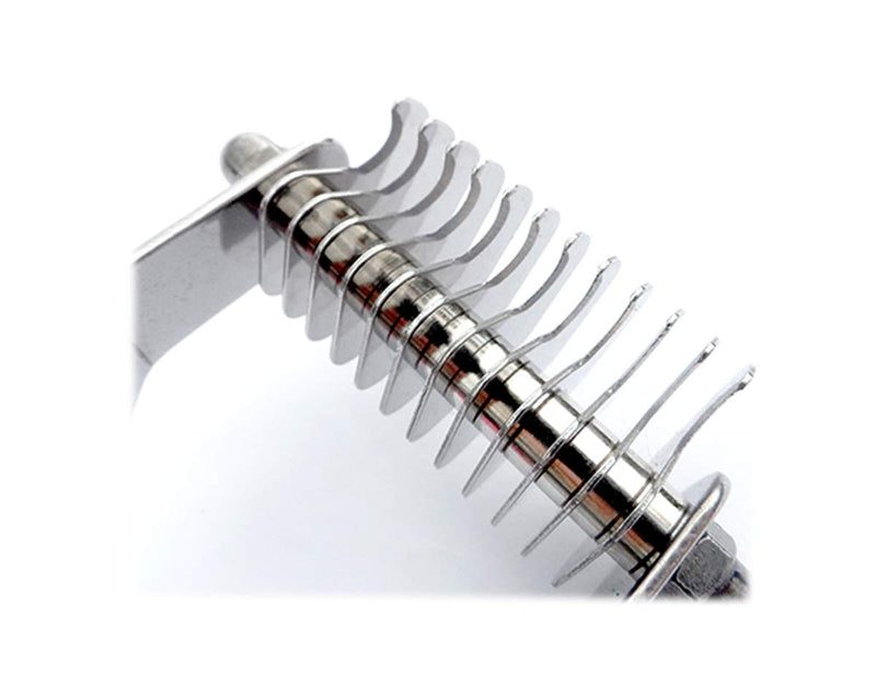 Masterclip Dog Grooming Deshedding Blade Coat RakeThinning Tool (12 Blade) 12 Blade - PawsPlanet Australia