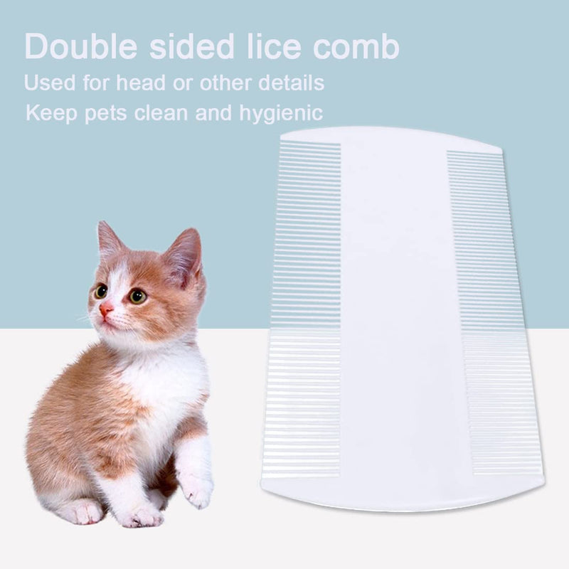 XPEX 2PCS Flea Comb Dog Cat Pet Dust Comb Professional Lice Comb Stainless Steel Pet Comb for Flea Removal, Double Sided Fine Tooth Comb - PawsPlanet Australia